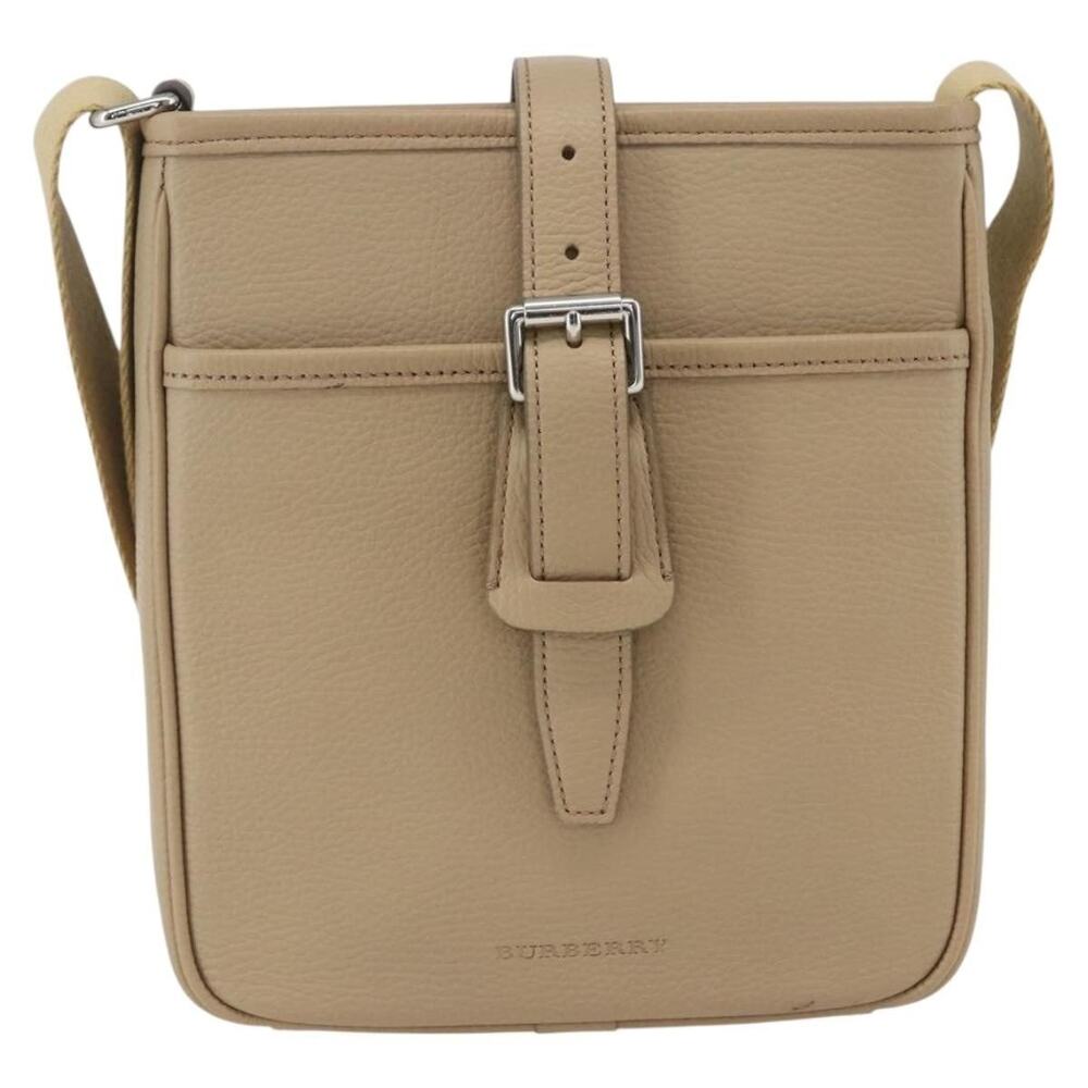 Burberry Leather Shoulder Bag Beige